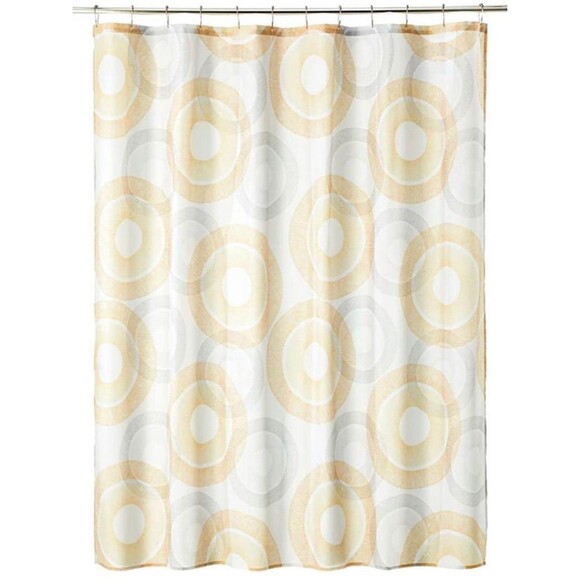 Fabric Shower Curtain Machine Washable Reinforced Buttonholes (233) - Picture 1 of 3